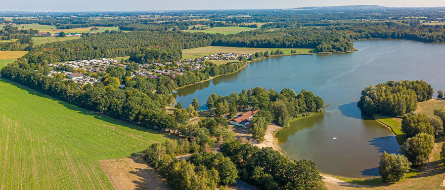 Luftbild des Freizeitparks Kronensee in Ostercappeln.