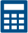 Blaues Icon eines Taschenrechners (Calculator)