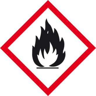 Warnzeichen „Warnung vor feuergefährlichen Stoffen“.